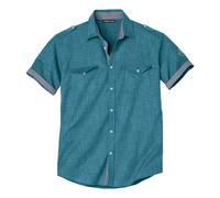 Atlas for Men Men's Poplin Pilot Shirt in Duck Egg Blue | Size: Small Atlas for Men Duck Egg Blue S