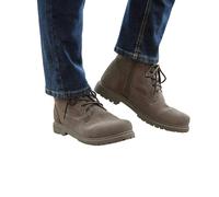 Atlas For Men Mens Split Leather Side Zip Ankle Boots - Brown - 11 UK - Brown - 100% Mixed