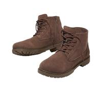 Atlas for Men Men's Split Leather Zip Ankle Boots in Brown | Size: 5.5 Atlas for Men Brown 5.5
