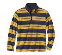 Atlas for Men Men's Striped Microfleece Jumper in Mid Navy | Size: Large Atlas for Men Mid Navy L