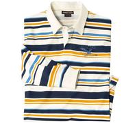 Atlas for Men Men's Striped Rugby Shirt in Ecru | Size: XL Atlas for Men Ecru XL