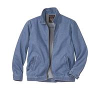 Atlas for Men Men's Zip Lightweight Denim Jacket in Blue | Size: Medium Atlas for Men Blue M