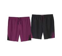 ATLAS FOR MEN - Pack of 2 Men's Sports Shorts - Purple Black - L