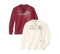 ATLAS FOR MEN - Pack of 2 Printed Long Sleeve Tops - XXL