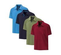 ATLAS FOR MEN - Pack of 4 Casual Jersey Polos - L