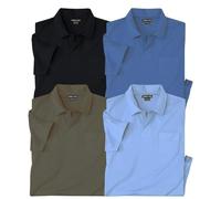 ATLAS FOR MEN - Pack of 4 Casual Jersey Polos - M