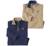 ATLAS FOR MEN - Set of 2 Outdoor Microfleece Sweaters - XXL