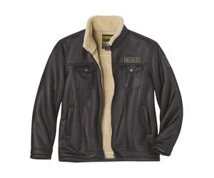 ATLAS FOR MEN Sherpa Lined Aviator Jacket Men - Fleece Lined Faux Suede Leather Sherpa Jacket Men - Mens Big and Tall Zip up Winter Jackets - Winter Coats for Men UK Sizes S to 4XL