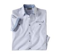 ATLAS FOR MEN - Striped Poplin Shirt - 4XL