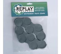 Atlas Games Movement Trays, High Impact Polystyrene, Multiple Sizes (25mm, 28mm, 32mm, 40mm), Miniature Base Organizers for Minis Wargames, Recycled Plastic (32mm Trays, Package of 6)