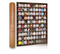 Atlas & Green Top 100 Books Poster. Top 100 Scratch Off Book Poster Gift Tube Movie Posters Stickers