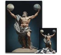 Atlas Holding Two Planets Puzzles for 1000 Piece Jigsaw Puzzles for Adults BrainChallenging DIY Decorative Game Family Interactive Toy 1000 PCS(75x50cm)