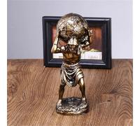 Atlas Holding World Greek Statue Miniature Figurine Greek God Atlas Bronze Finish Greek Sculpture Collectible The World Is Yours Statue For Home Decor Living Room Desktop Decoration(8x6.5x19.5cm)