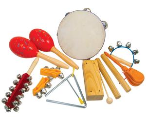 Atlas KIDS PERCUSSION PACK, 10 Items+bag. Shakers, sticks, bells From Hobgoblin