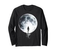 Atlas Moon Men Nature Motif Illustration Artwork Long Sleeve T-Shirt