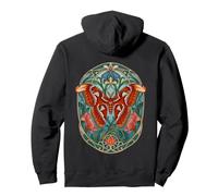 Atlas Moth Vintage Art Nouveau Botanical Pullover Hoodie