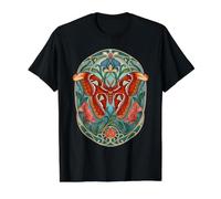 Atlas Moth Vintage Art Nouveau Botanical Value Graphic T-Shirt, Men, Black, XL