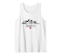 Atlas Mountains Morocco Alpine Moroccan Flag Souvenir Tank Top