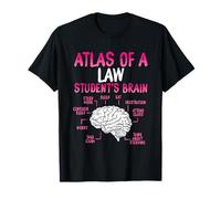 Atlas Of A Law Student's Mind, Brain, Funny Law Student T-Shirt