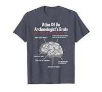 Atlas of an Archaeologist's Brain - Archaeology Archeologist T-Shirt, Men, Heather Blue, Medium
