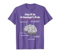 Atlas of an Archaeologist's Brain - Archaeology Archeologist T-Shirt, Men, Purple Heather, X-Large