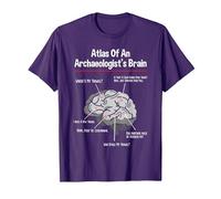 Atlas of an Archaeologist's Brain - Archaeology Archeologist T-Shirt, Men, Purple, Small