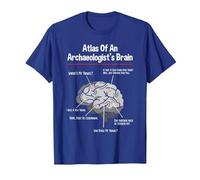 Atlas of an Archaeologist's Brain - Archaeology Archeologist T-Shirt, Men, Royal Blue, Medium