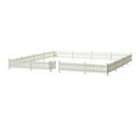 Atlas Picket Fence & Gate Kit, HO-OO Scale, Plastic, Garden Style, White