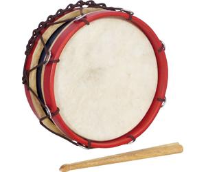 Atlas Rope Tension TABOR DRUM . Red & Blue, 2 Sticks. Great Fun From Hobgoblin