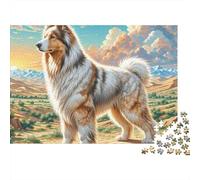 Atlas Sheepdog 1000 Pieces Jigsaw Puzzles Engaging Educational Games Sheepdog in Desert Jigsaw Puzzle Home Decoration for Gifts 70x50cm/1000pcs