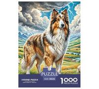 Atlas Shepherd 1000 Piece Jigsaw Puzzles for Adults with Extra Fun Challenges Cute Pet Dog Home Decoration Family Puzzle Game Birthday Gifts 38x26cm/1000pcs