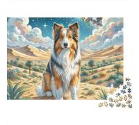 Atlas Shepherd 1000 Pieces Jigsaw Puzzles Engaging Home Decoration Atlas Shepherd in Desert Jigsaw Puzzles Beautiful Decoration for Adults And Kids 52x38cm/1000pcs