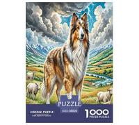 Atlas Shepherd Jigsaw Puzzles Puzzles for Adults Kids. 1000 Piece Clever animals Whimsical Challenge Toy Educational Game Home Decoration for Educational Games Gifts 38x26cm/1000pcs