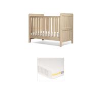 Atlas Small Cotbed Bundle with Essential Airflow Pocket Spring Small Cotbed & Cot Mattress - Light Oak Light Oak