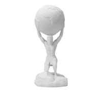 Atlas Titan God Statue Sculpture Figure Cast Marble 6.69 in