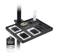 Atlas View Durable Lash Tray for Ring Light - Spa Ring Light Adjustable Tray for Lash Artists, Estheticians & Tattoo Supplies - Lash Tray Holder with Phone & iPad Slots for an Organized Workspace