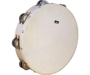 Atlas World Music DC-704 A 10 inch Skin Double Jingle Tambourine, Multicolor