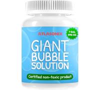 Atlasonix Giant Bubble Mix Solution, Big Huge bubbles Concentrate for Wands, Non toxic safe for kids and pets outdoor fun birthday party games soap enormous bubbles refill