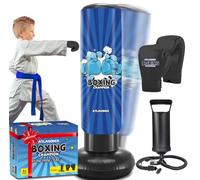 Atlasonix Inflatable Punch Bag Set - Standing Boxing Bag for Kids 5-10 Years, Includes Gloves and Pads - Suitable for Boys & Girls