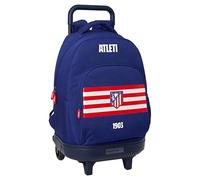 Safta Atlético De Madrid 33l Wheeled Backpack Blue Kids