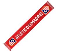 Atletico de Madrid Official red scarf with embroidered crest, ideal to cheer the team with style and red white pride.