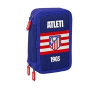 Atletico de Madrid - School Case with 37 Tools Included, Ideal for Children from 5 to 14 Years, Comfortable and Versatile, Quality and Resistance, 12.5 x 5.5 x 19.5 cm