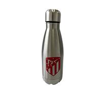 Atlético de Madrid - Stainless Steel Water Bottle, Airtight Closure, 550 ml, Metallic Colour, Official Product (CyP Brands)
