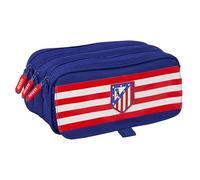 Atletico de Madrid - Triple Big Pencil Case, Children's Pencil Case, Ideal for School Age Children, Comfortable and Versatile, Quality and Resistance, 21.5 x 8 x 10 cm