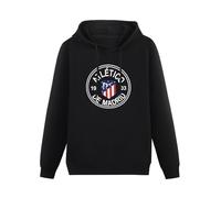 Atletico Madrid Red New Logo ATM Long Sleeve Pullover Loose Hoody Men Sweatershirt Size XL