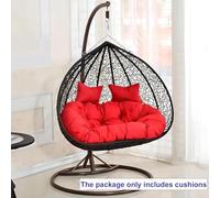 ATLION Washable Hanging Egg Chair Cushions, Double Swing Chair Cushion, Waterproof Thicken Hanging Basket Seat Cushion, Hanging Hammock Chair Cushion 170x120cm/67x47in(H)