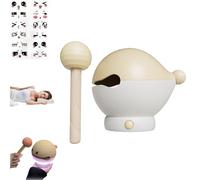 Atlodas Stress Reducing Wooden Fish Knock Lamp, 3 Level Light Adjustment, Hitting Will Make It Brighter, Wooden Fish Night Light for Stress Anxiety Relief (C)