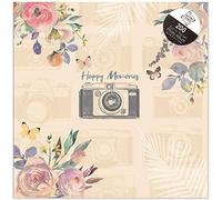 Atlona 3 X Vintage Cream Happy Memories 6x4 Photo Album Memo Slip in Holds 200 Photos