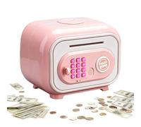 Atm Bank for Kids,Cash ATM Toy - with Code and Fingerprint Password Electric Bank | for Counting Savings Ages 3-12 Girls Teens Birthday Play
