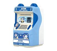 ATM Bank for Kids,Educational Toys with Music Simulated Card Slot,Automatic Money-Rolling ATM Bank | for Cash Bill Coin Ages Over 3 Home Preschool Learning Birthday